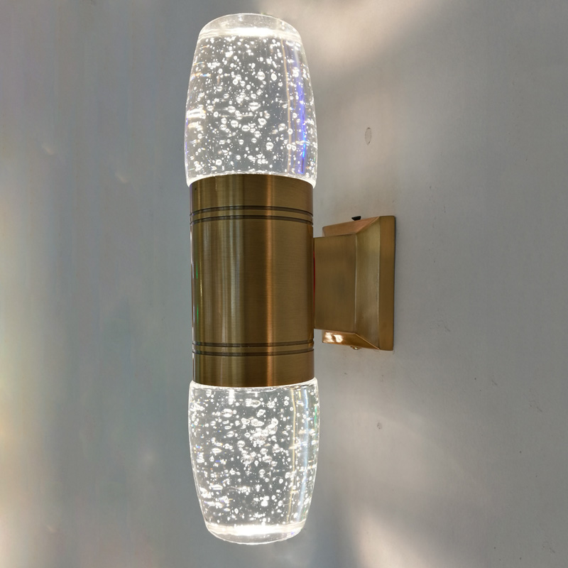 Indoor Nordic Double Bubble Crystal For Bathroom LED Wall Lamps
