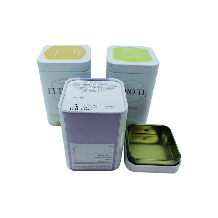 Mini Metal Tea Tin Boxes Packaging 0.23mm thickness Customized