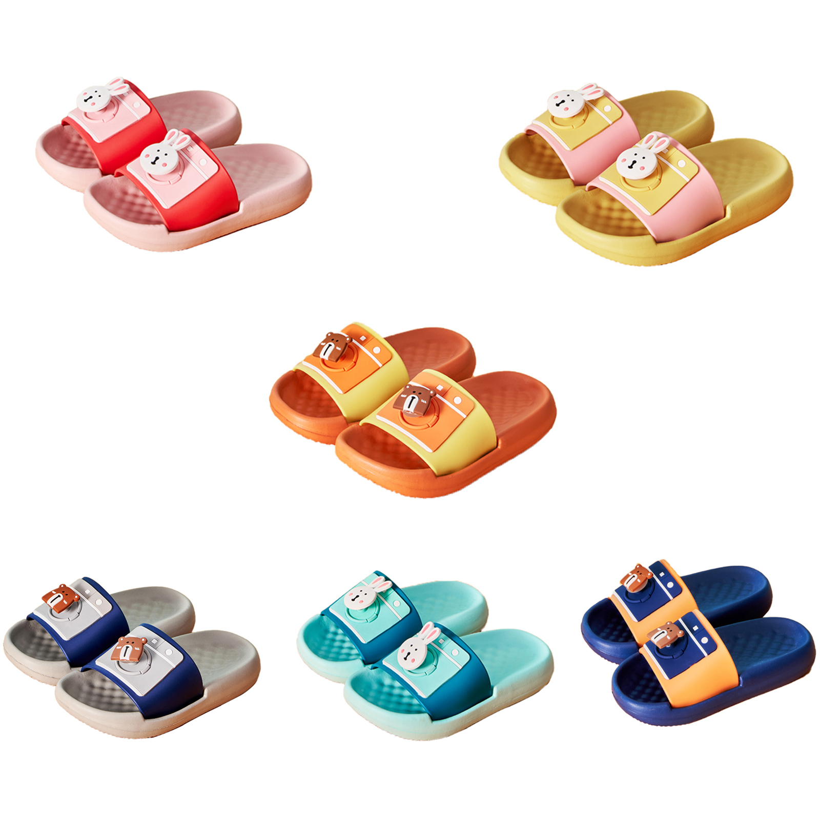 Детские тапочки, детская обувь для мальчиков и девочек, легкие Нескользящие Мультяшные тапочки для малышей
