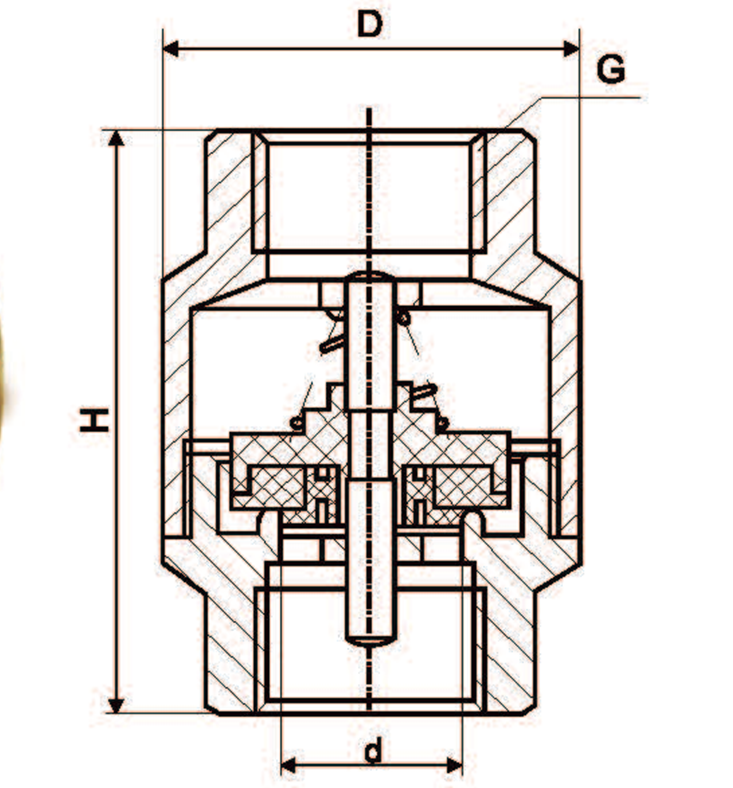 Hot sale for wholesale Special brass vertical type check valve for noncorrosive liquid