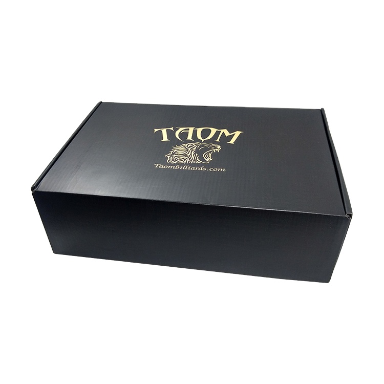 Оптовая продажа, матовая черная картонная коробка с индивидуальным принтом для почтовых отправлений, складная коробка для почтовых отправлений, Гофрированная коробка