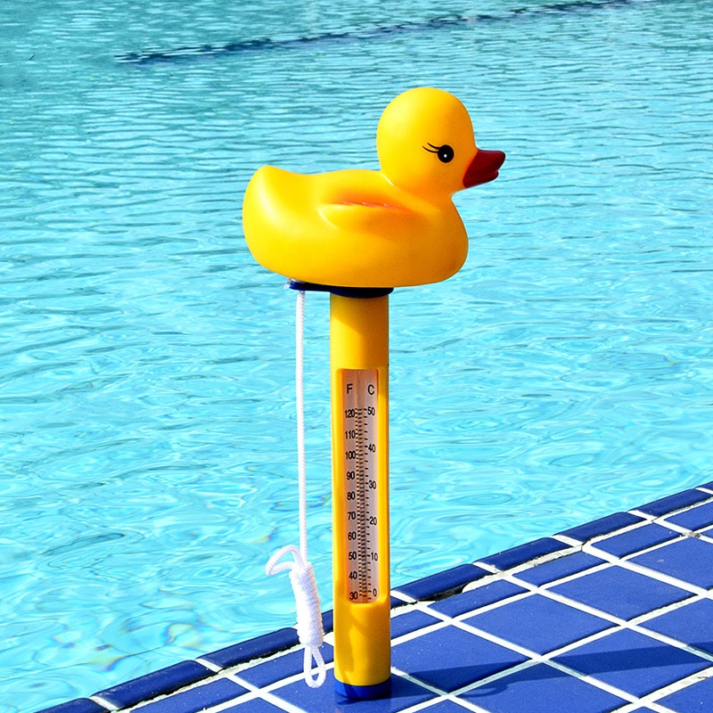 Baby Pool Cartoon Water Thermometer SPA Swimming Pool Thermometer Yellow Duck Housolution Floating Pool Thermometer