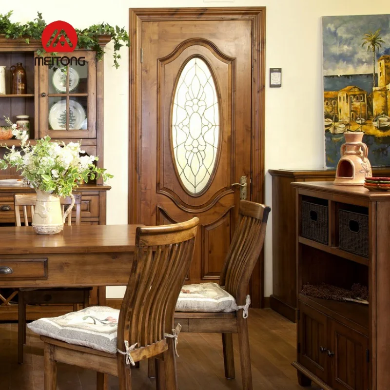 Extérieur en verre ovale cuisine conception de porte d'entrée