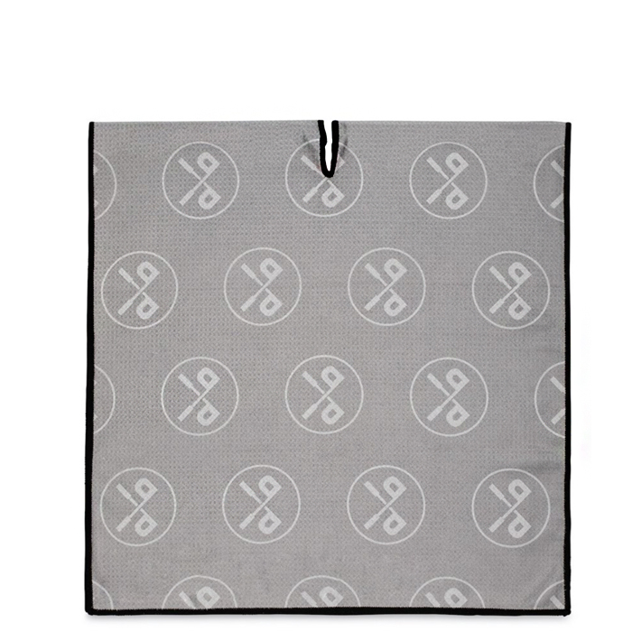 custom woven pattern embroidered transfer print golf towel for golf waffle super absorbent sublimation