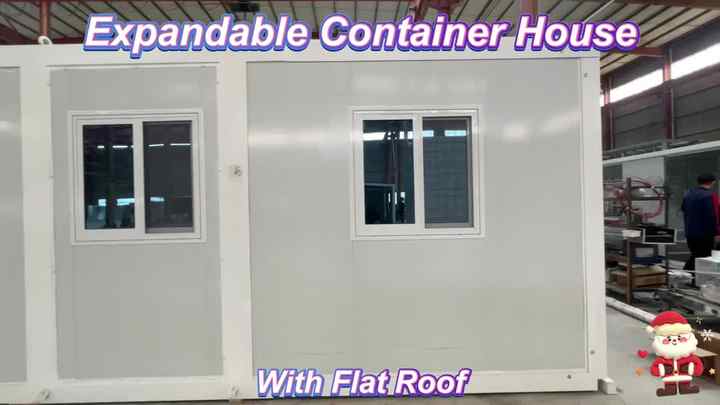 Modern 20ft/40ft Prefab Foldable Container House 2.4m Flat Roof Tiny ...