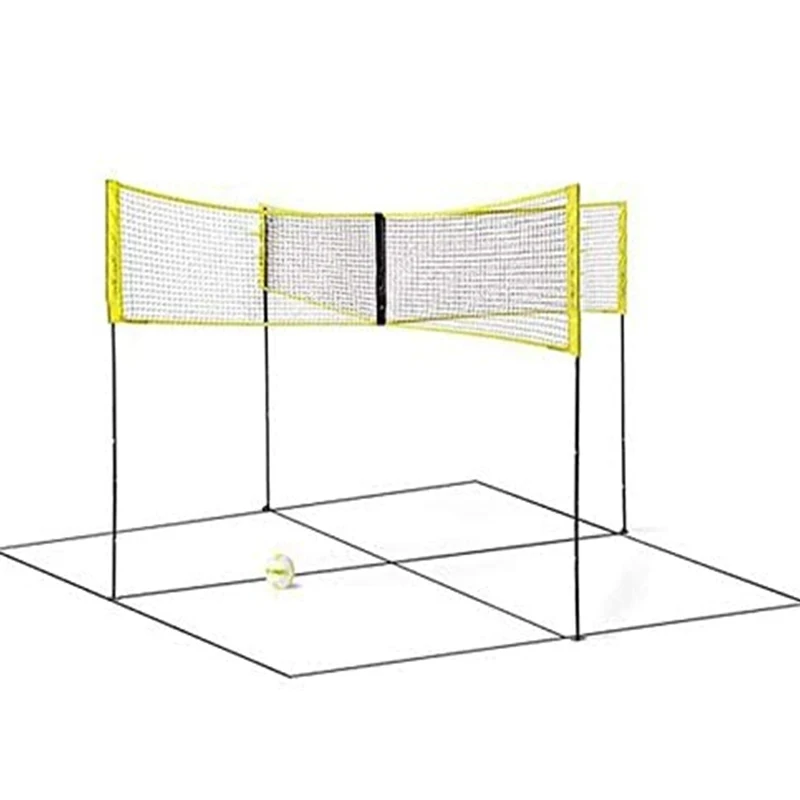 Портативный крест 4 способ волейбол тренировочная сеть для пляжного зонтика сада Двор Campus Party для путешествий