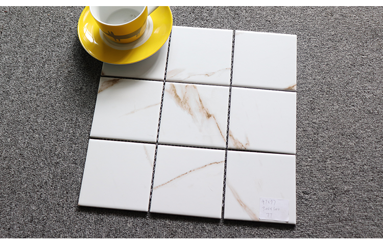 97x97mm/300x300mm Interior Bathroom Decor Square Ceramic Mosaic Tile