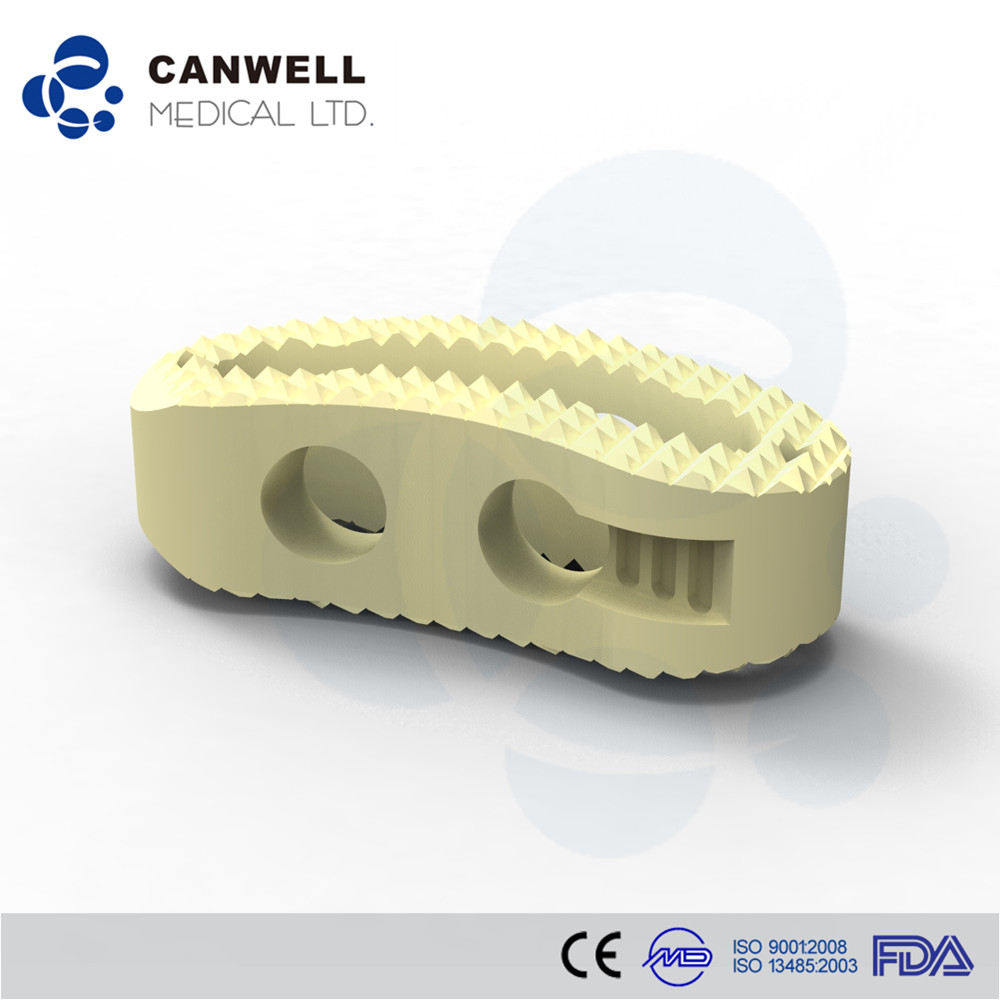 脊柱固定tlif皮克腰椎椎间peek-t融合系统canwell脊柱tlif香蕉笼