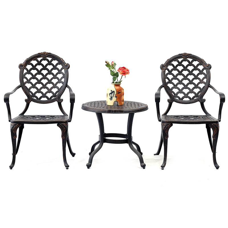 metal garden furniture european  style   coffee outdoor chairs and table  design  aluminum coffee table