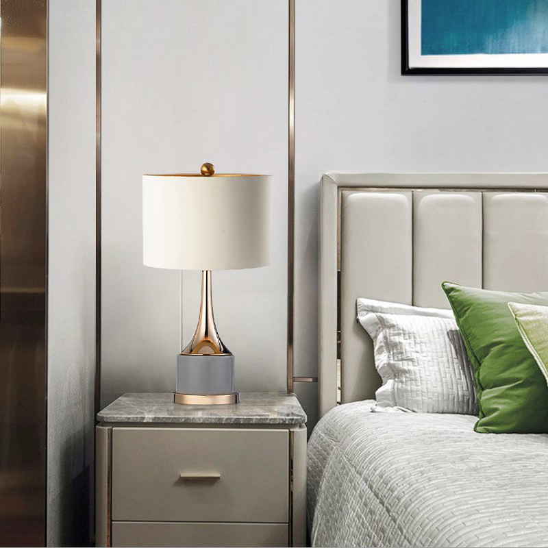 Postmodern fashion simple creative marble base home designer model room soft decoration bedside art table lamp