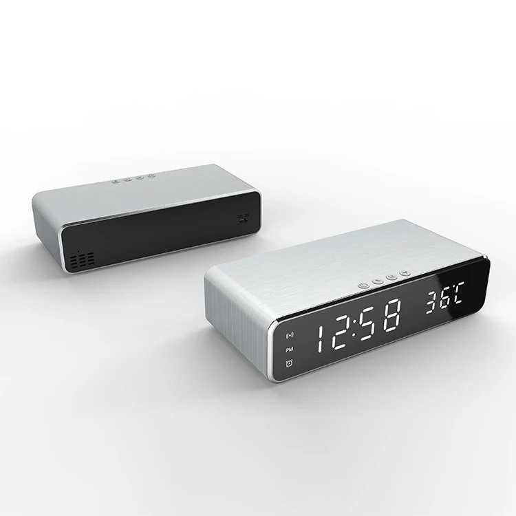 Новинка, беспроводное зарядное устройство, цифровое украшение с будильником, дисплей температуры, лучший домашний стандарт Ce ABS, белая коробка 5 Вт LWS