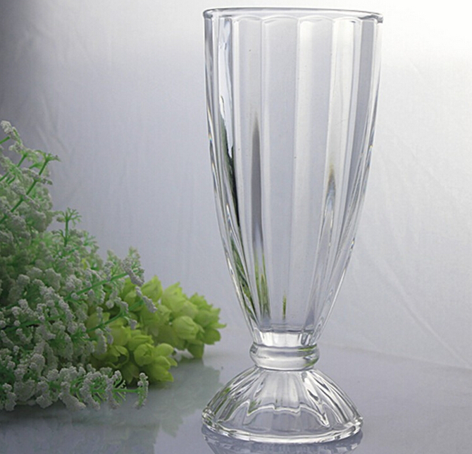 Glass Ice Cream Cup Hot Sale Transparent Glass Ice Cream Juice For Dessert Bar