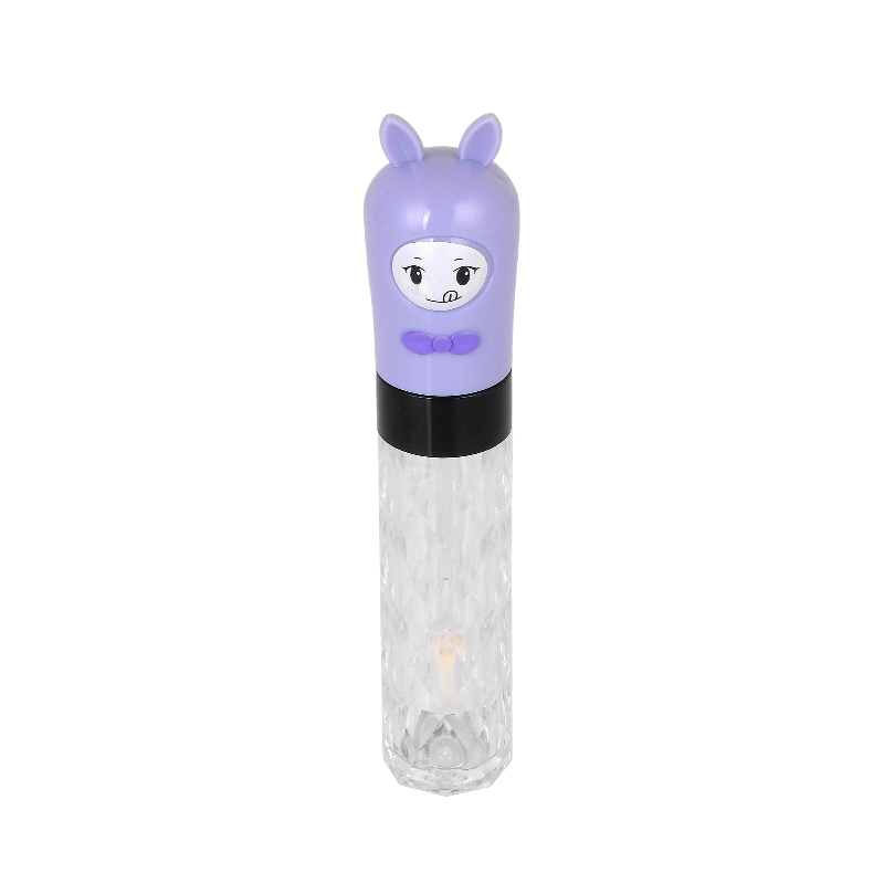 5ml 6.5ml empty plastic clear cute lip gloss tube with wand custom lip gloss tube container