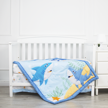 shark crib bedding set
