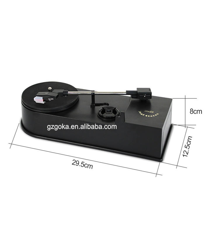ABS素材 33 & 45回転 ターンテーブル ミニスタイル USBビニール