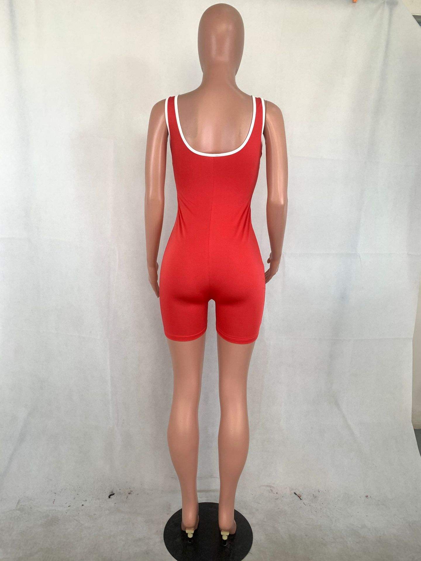 2020 夏季新款女装连体裤短性感印花休闲运动连体服连体紧身衣coldker