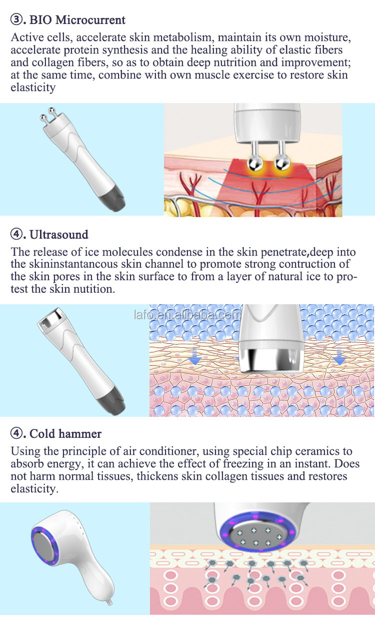portable Hydro water dermabrasion facial machine / 5 in 1 multifunction skin face beauty instrument LF-836A