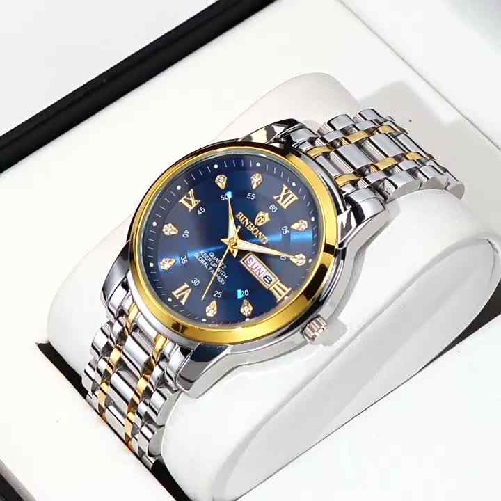 BINBOND B7169 - Luxury Men's Watch with Roman Numeral Dial