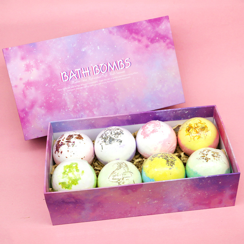 Новинка 2021, Подарочная коробка бомба, набор бомбочек для ванны, для веганов, для детей, рождественские Бомбочки для ванны