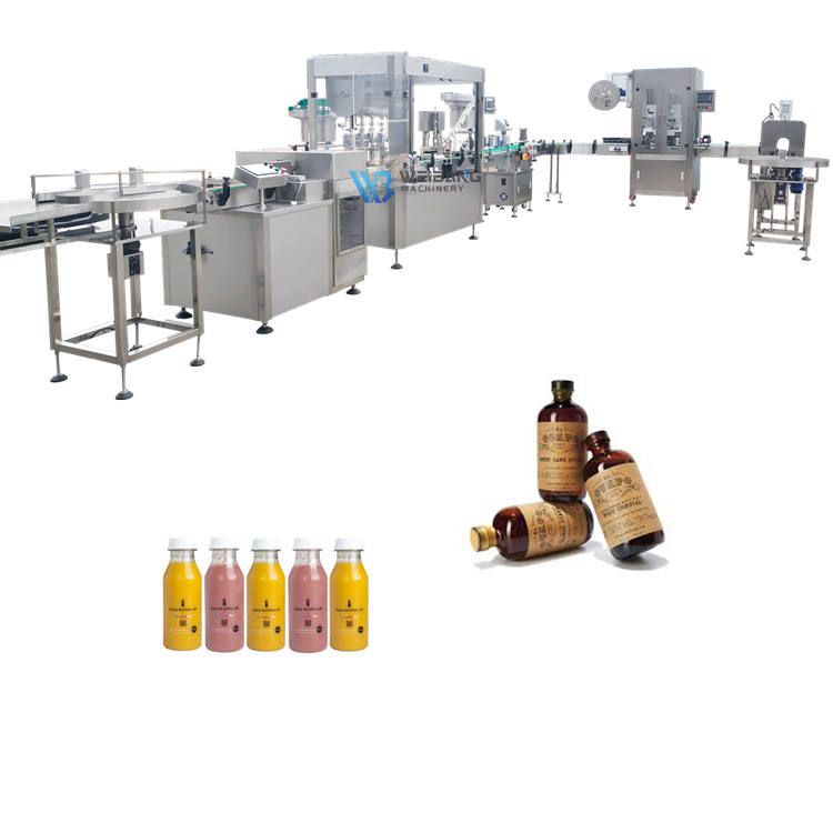 Автоматическая машина для розлива пластиковых и стеклянных бутылок, 4 головки