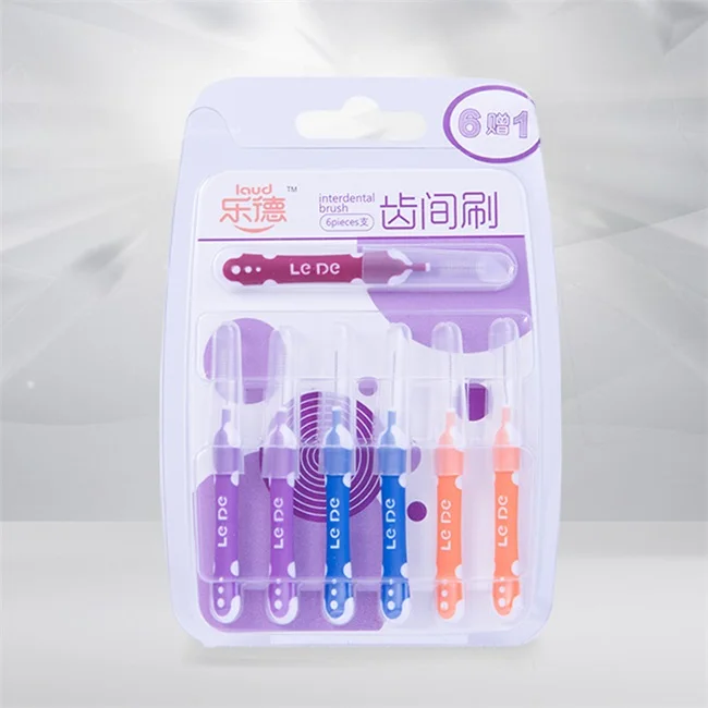 Недорогая Мягкая зубная щетка с противоскользящей ручкой, межзубная щетка для взрослых