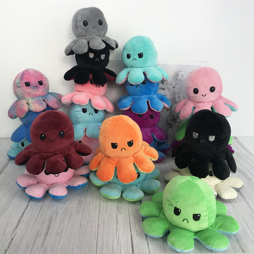 reversible octopus plush toy