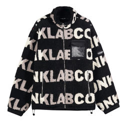 CONKLAB atacado completa carta imprimir velo homens cheios zip jaqueta casual para as mulheres plus size casacos de inverno