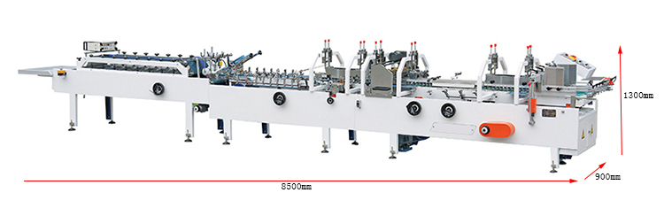 ZH-800G standard configuration paper board carton box automatic multi functional lock bottom folder gluer machine