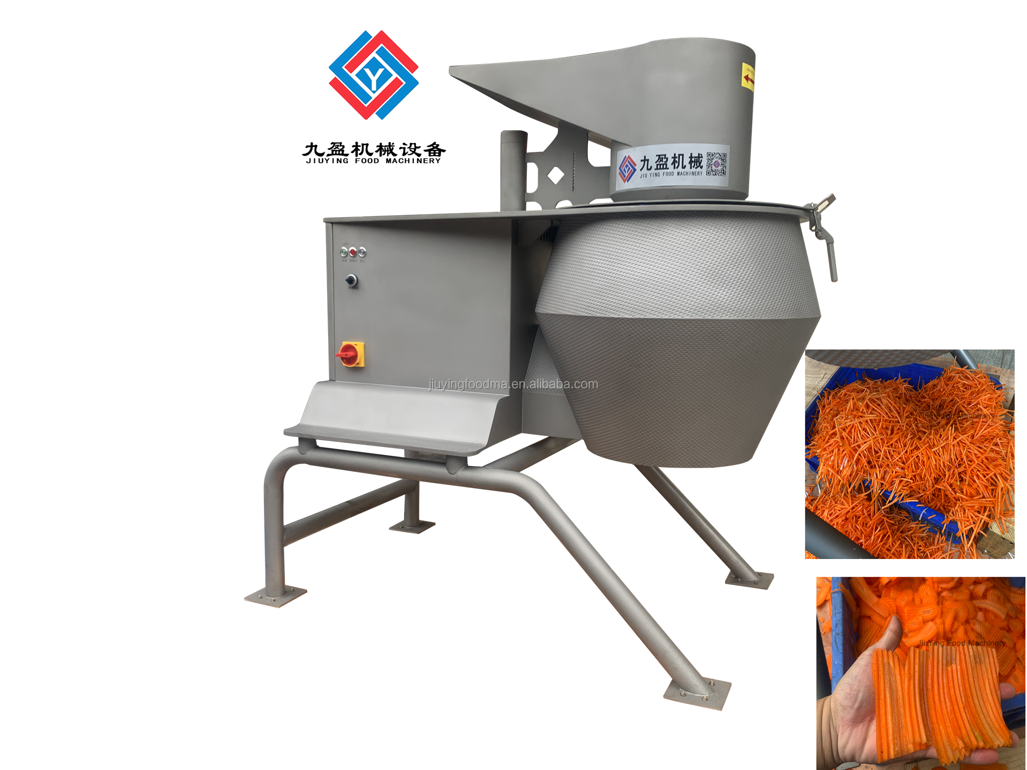 Large Capacity 3T/H Root Vegetable Potato Carrot Shredding Machine Onion Slicing  Machine Cheese Grater Machine On  Sale