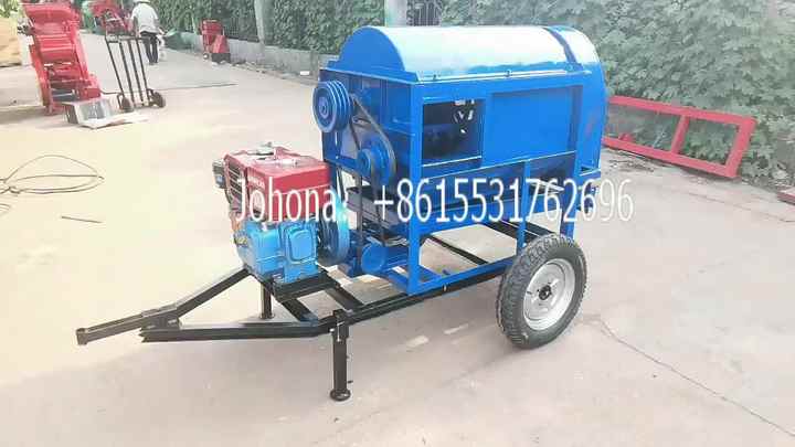 90型振動ふるい脱穀機ディーゼルモバイル大豆脱穀機稲麦脱穀機