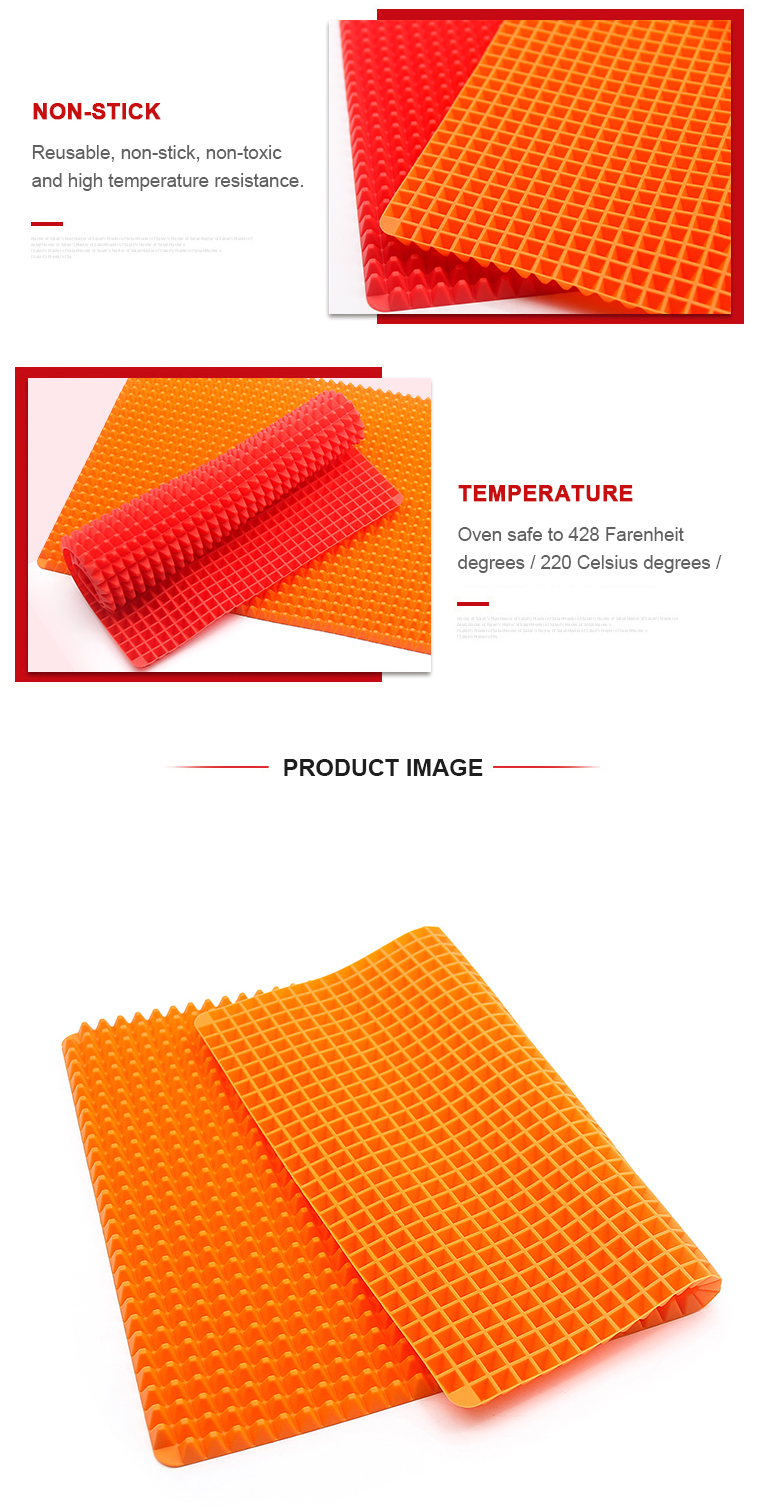 Hot Sale High Temperature Resistance Reusable Non-stick Food Grade Silicone Baking Mat Sheet