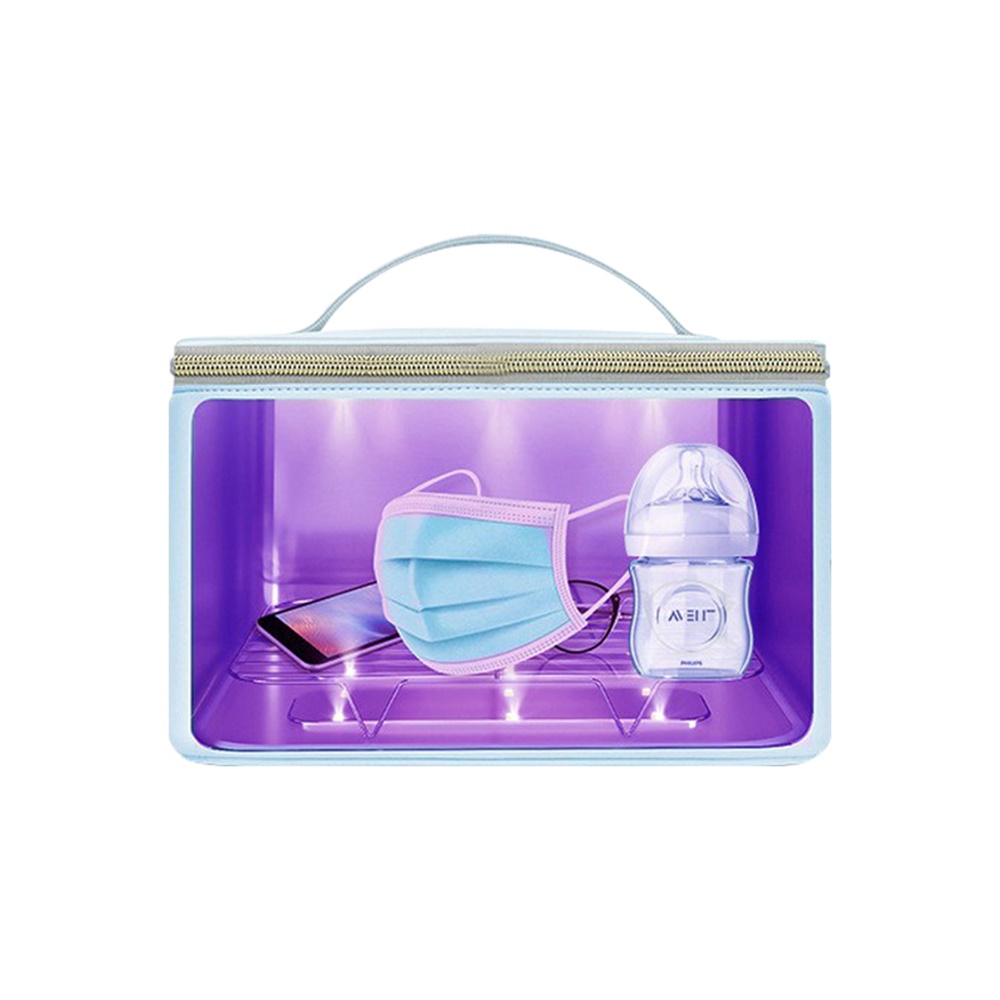 Водонепроницаемая дезинфекционная лампа 12 UVC синяя УФ светодиодная стерилизационная сумка из искусственной кожи с зарядкой от USB