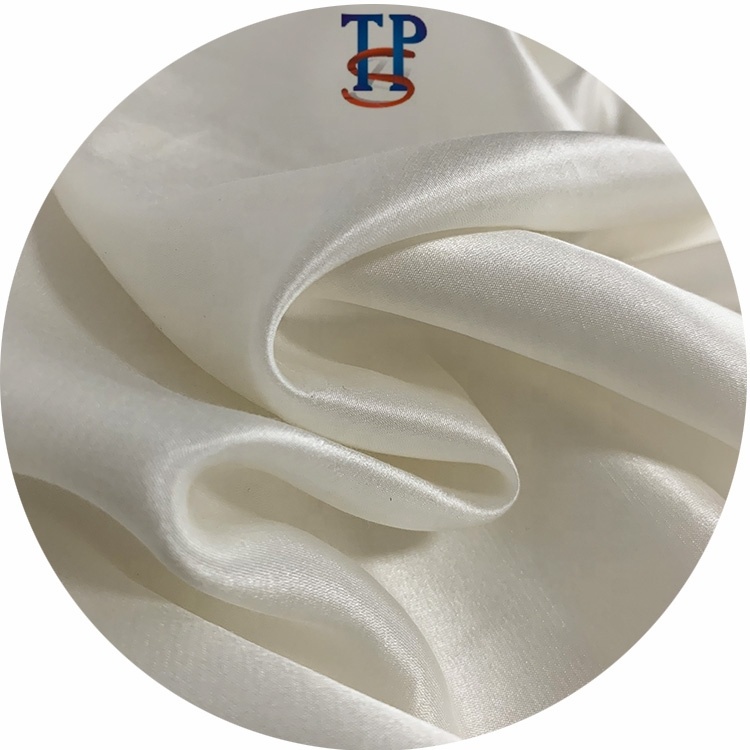 Tps 12 мм Чистый белый 30% шелк 70% хлопок простой шелк атлас с хлопковой тканью для ткани