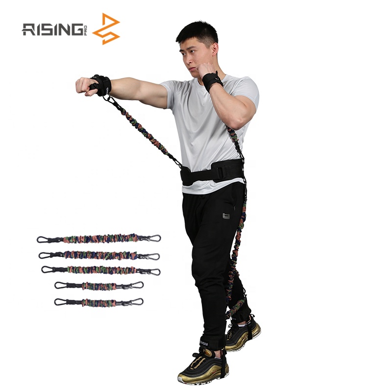 Тренажер для прыжков, набор эластичных лент из латекса, с ремешком на щиколотку, для горизонтального прыжков