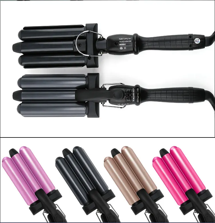 Private Label Custom Logo LCD Digital Display Hair Curling Iron Machine pro automatic curls air hair curler