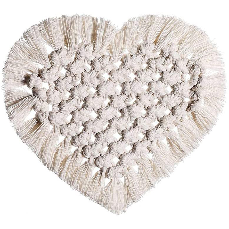 Hand Woven Coaster Round Tassel Coaster Western Placemat Insulation Pad Creative Placemat Cotton Rope Placemat Coasters Custom