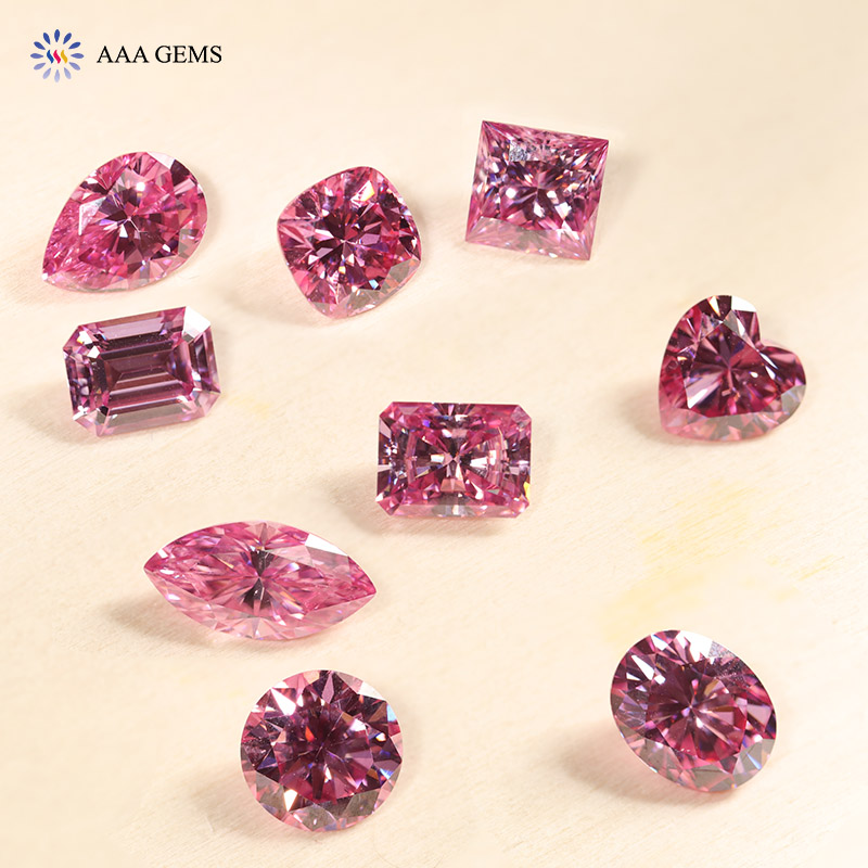 Emerald Radiant Oval Cushion Heart Pear Princess and so on Fancy Shape Pink Moissanite