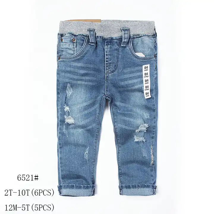 IENENS Young Boy's Jeans Light Color Cowboy Trousers Boys Denim Long Pants  4-11 Years Children