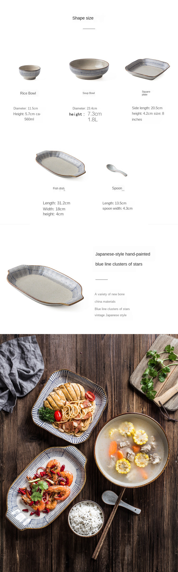Europe High Quality Porcelain Dinner Sets With Stripe Pattern Square Plate Soup Bowl Tableware Set