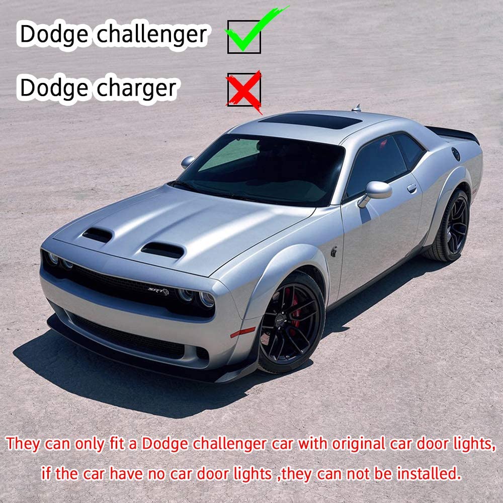 Car LED Logo Lights shadow Ghost Door Projector Welcome Light Accessories Emblem Lamp For Dodge Challenger