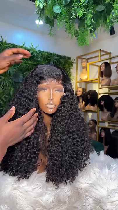 Cuticle Aligned Raw Indian Human Hair Water Wave Wigs for Black