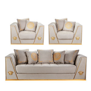 美杜莎迪拜新款客厅家具豪华家居面料 123 组合沙发