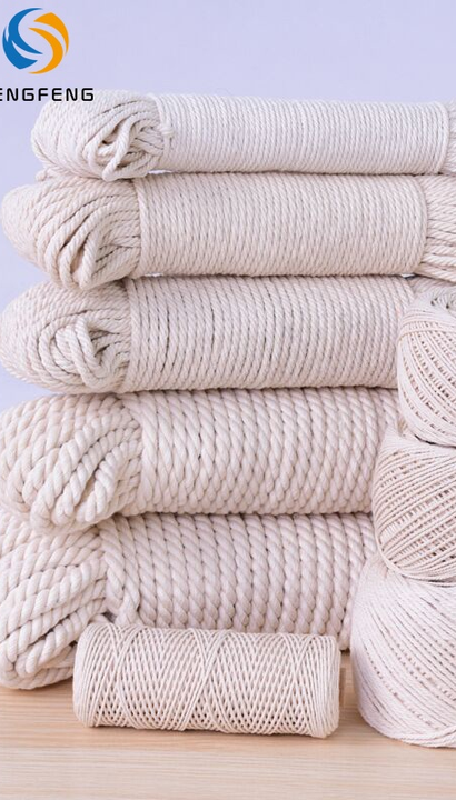 Wholesale 1mm-20mm Decorative Braided Natural Recycled 100%cotton ...