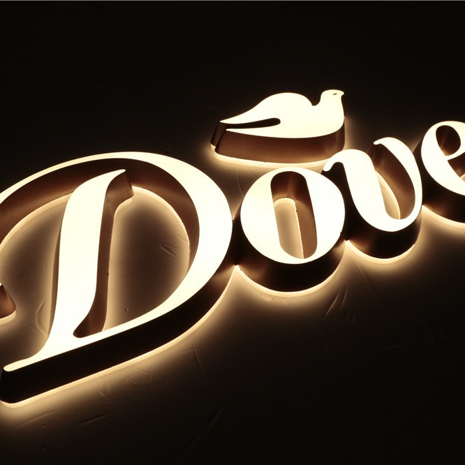 3D Iluminação Acrílico Mini LEVOU Sinal da Letra de Canaleta/Dobra Acrílico rosto Iluminação Letras