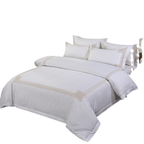 5 star white 4 piece bed sheets set hotel luxury egyptian cotton hotel ...