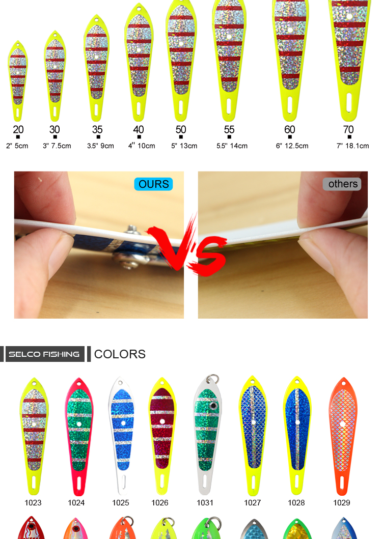 海釣りビッグスプーンステンレス鋼鍛造交換可能フックドローン