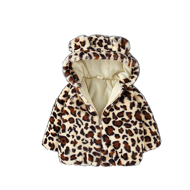 Детские пальто с леопардовым принтом, пальто с хлопковой подкладкой