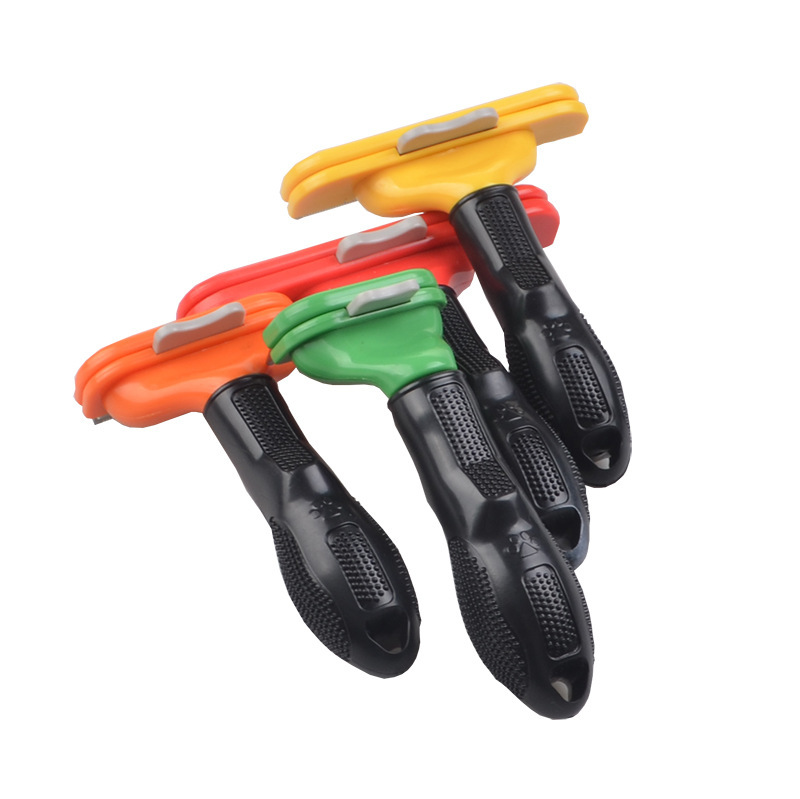 Лидер продаж на Amazon, металлическая щетка для удаления волос из нержавеющей стали, расческа для вычесывания и вычесывания домашних питомцев, расческа для кошек и собак