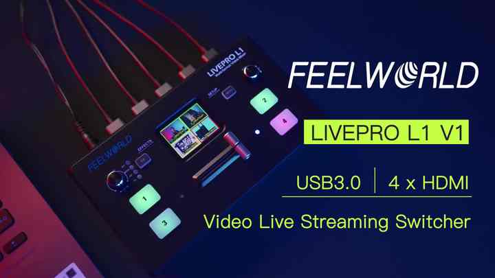 FEELWORLD LIVEPRO L1 V1 Broadcast Grade Switcher HDMI Video Mixer