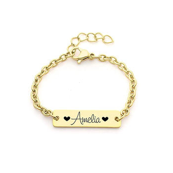 personalised baby bracelet gold